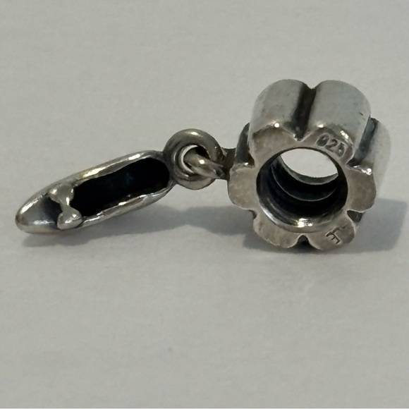 PANDORA High heel shoe dangle bead sterling silver charm marked 925 ALE - Picture 7 of 11